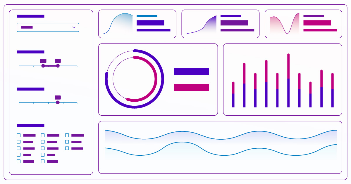 An illustration of Shiny layouts and components