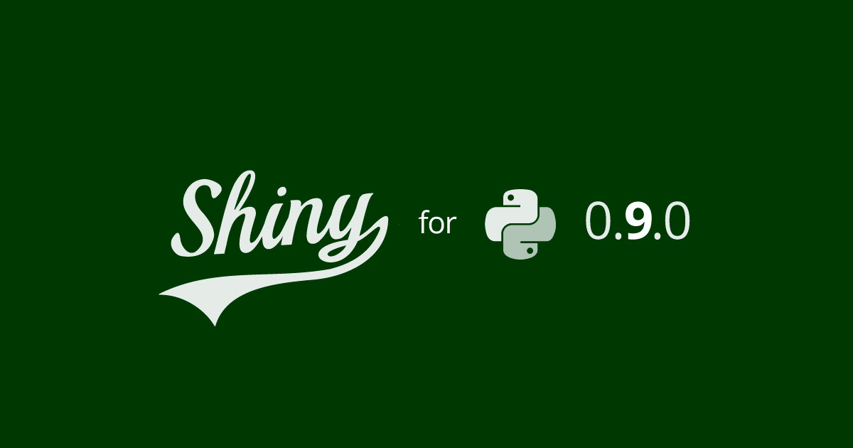 Shiny for Python 0.9.0
