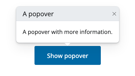 Popovers component preview