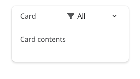 Toolbar Select component preview