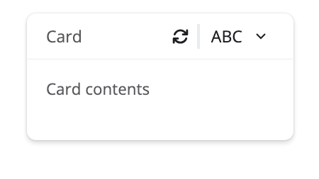 Toolbar component preview