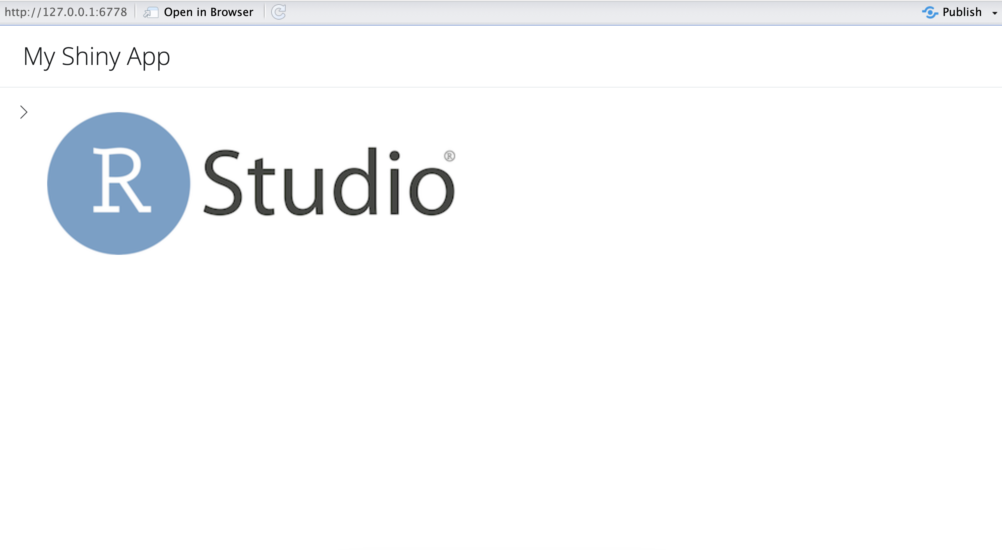 The RStudio log in a Shiny app