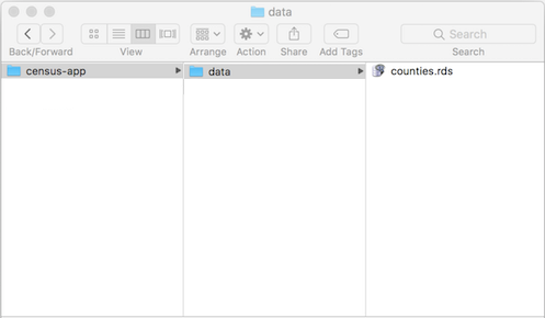 App folder with data subfolder
