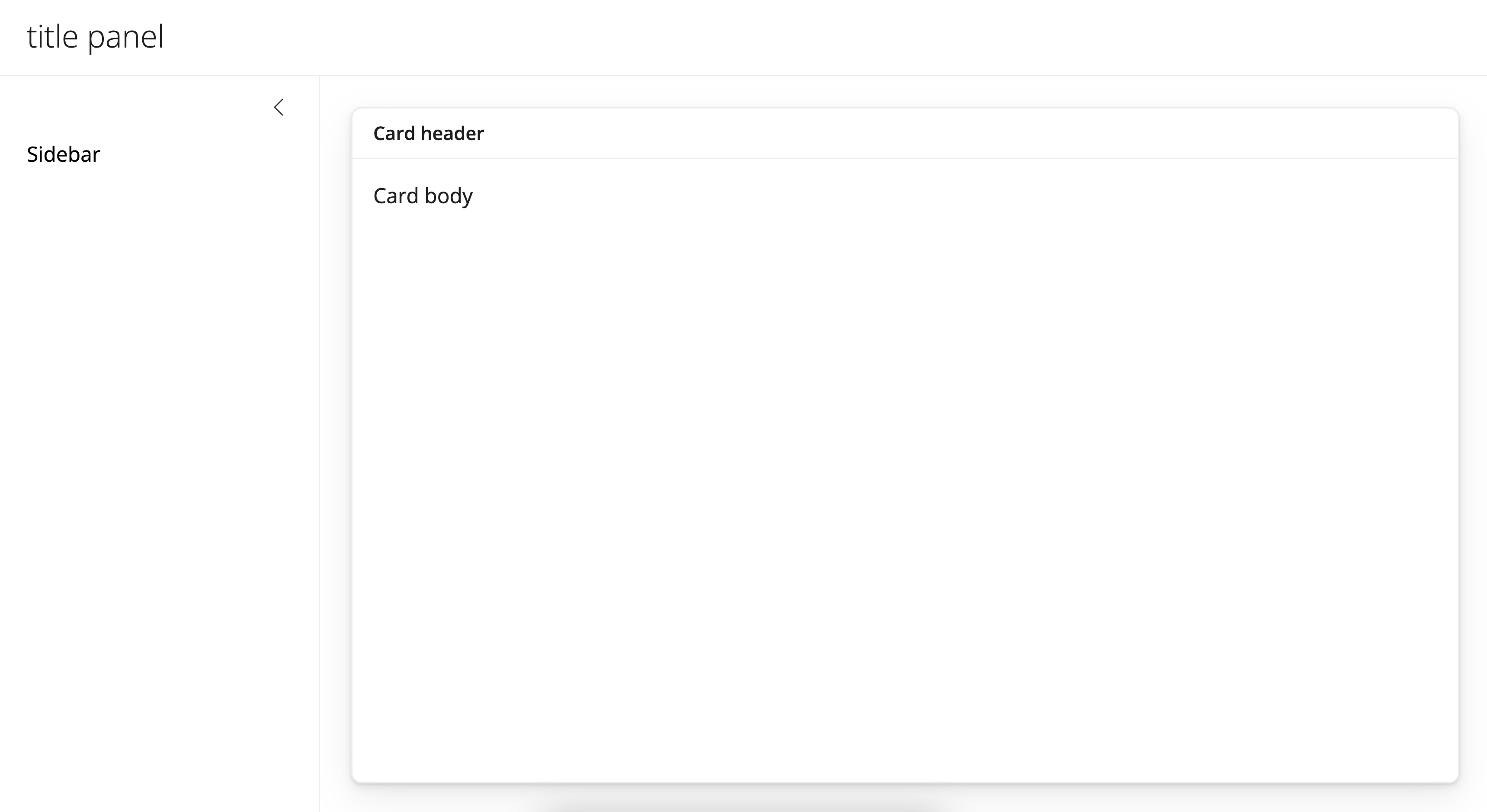 Shiny app with a card that includes a card header.