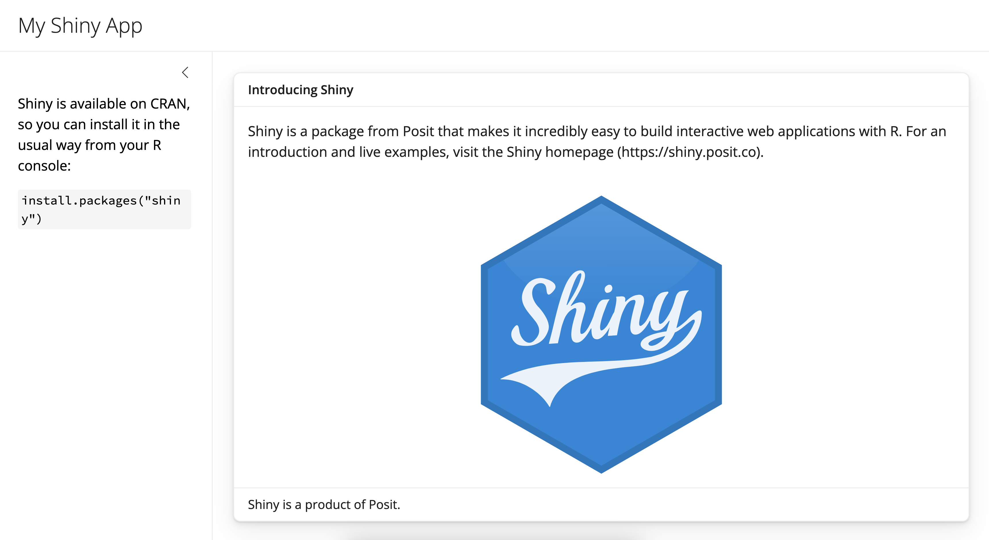 Example Shiny app